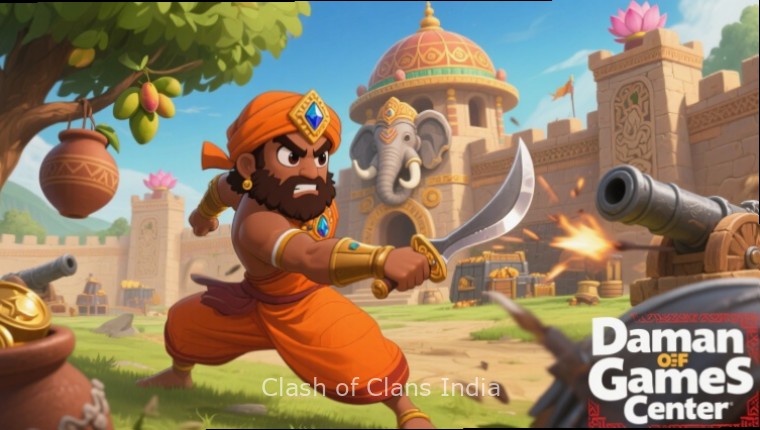 Clash of Clans India - Diwali Celebration Clash of Clans India Diwali celebration with illuminated village and firework effects